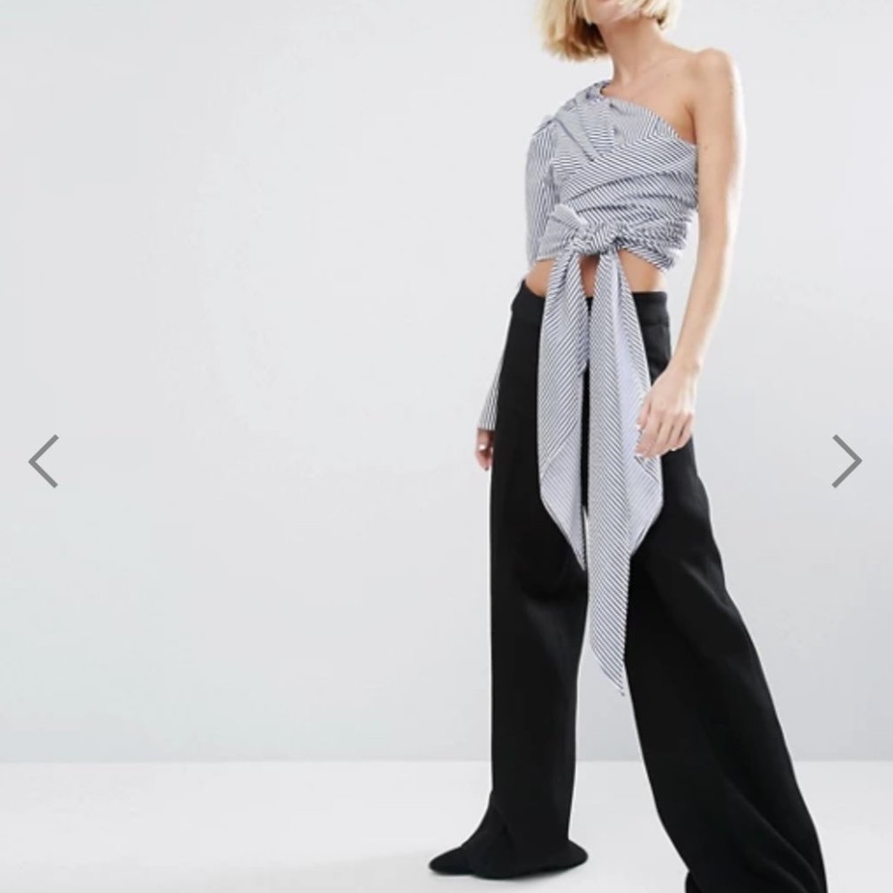 Style Mafia Striped Reese One-Shoulder Top